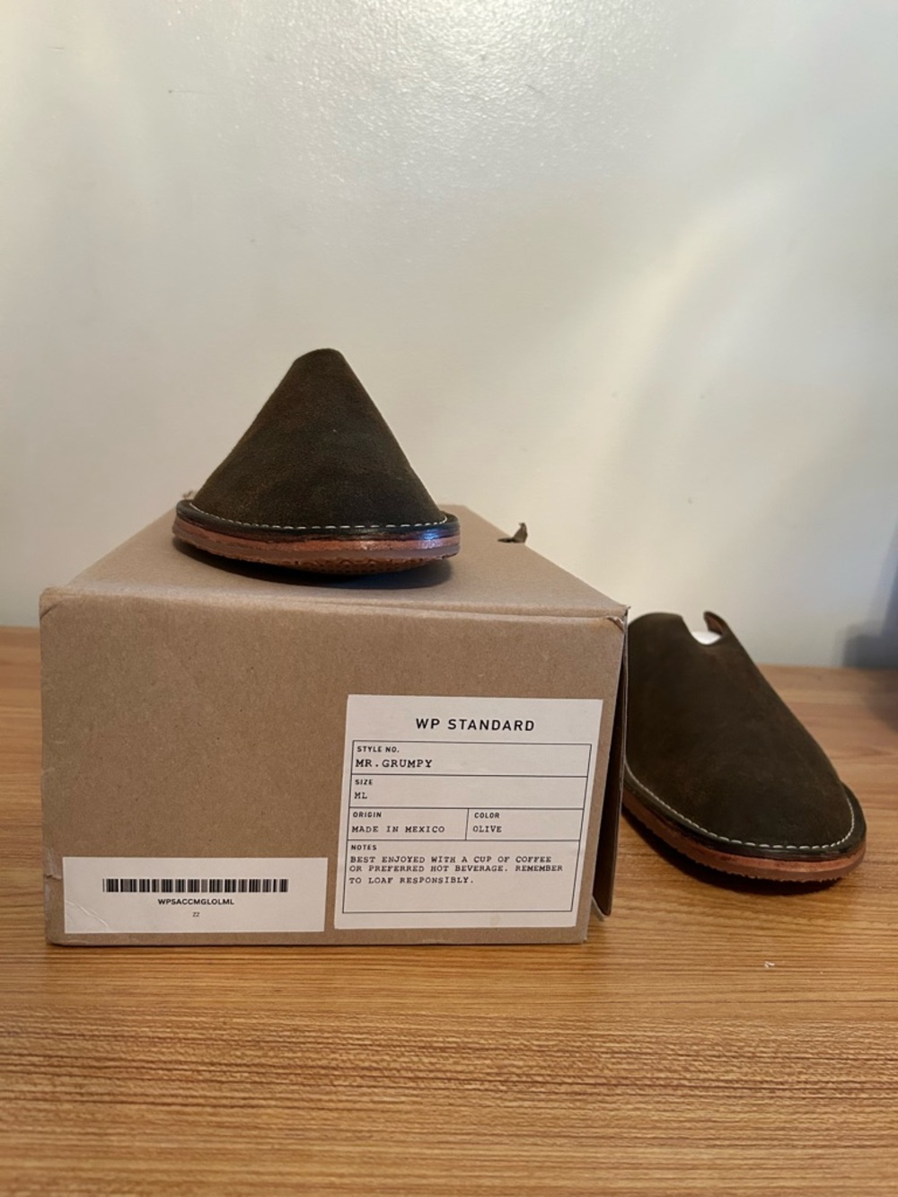 WP Standard Men’s Olive Suede Slip-On Loafers